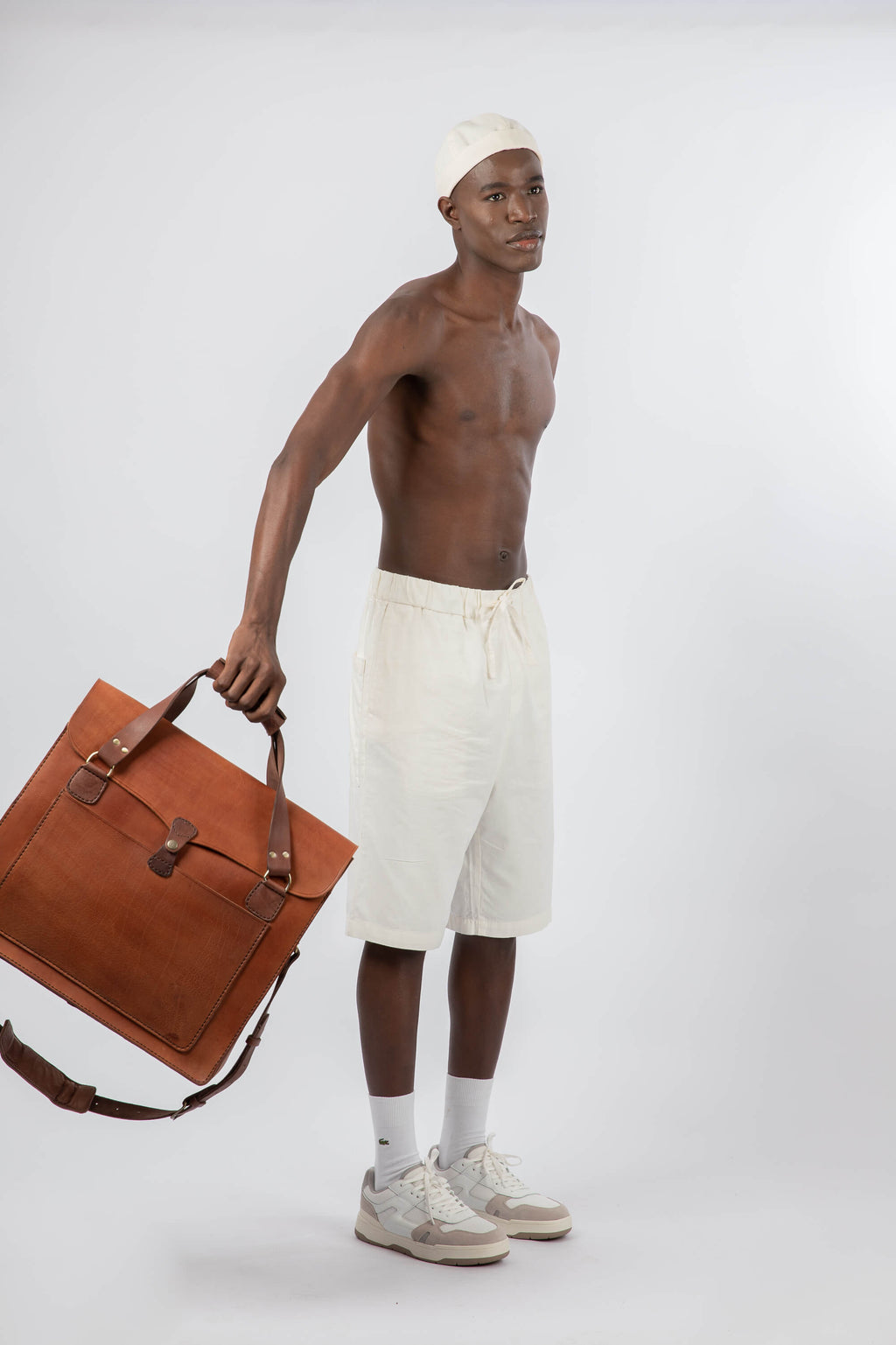 Leather Architect Portfolio Bag Cognac