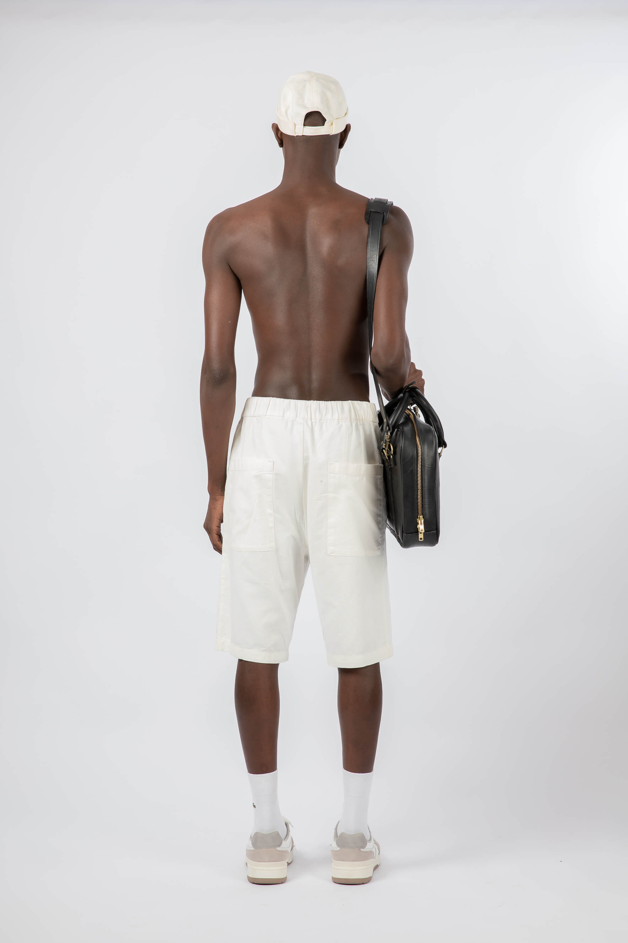 Slim Leather Laptop Bag Black