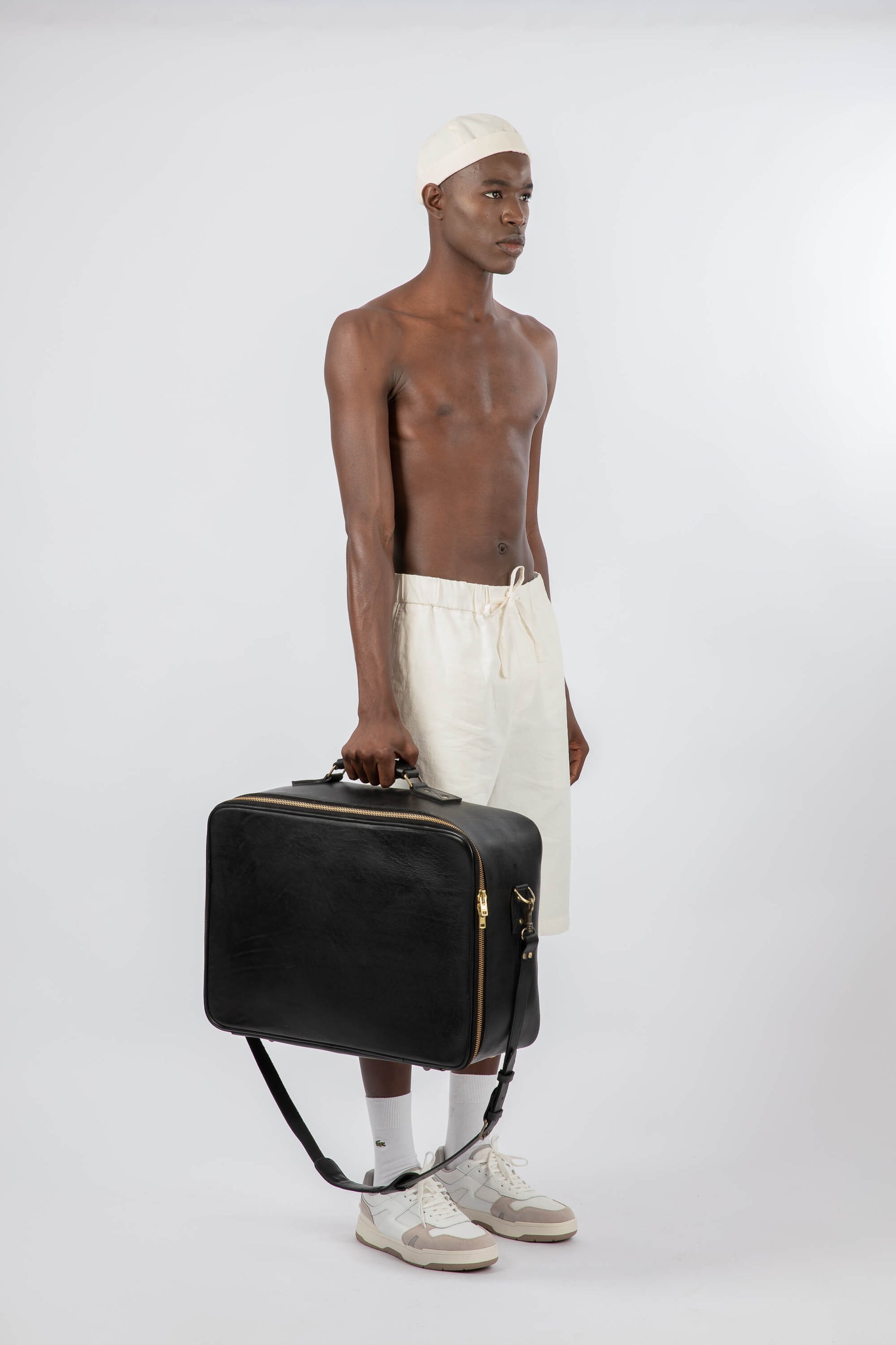 Leather Suitcase Black