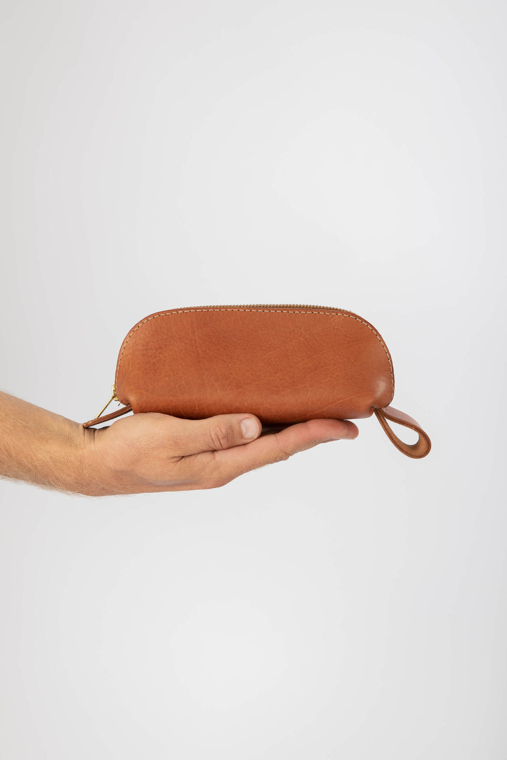 Leather Pencil Case Cognac