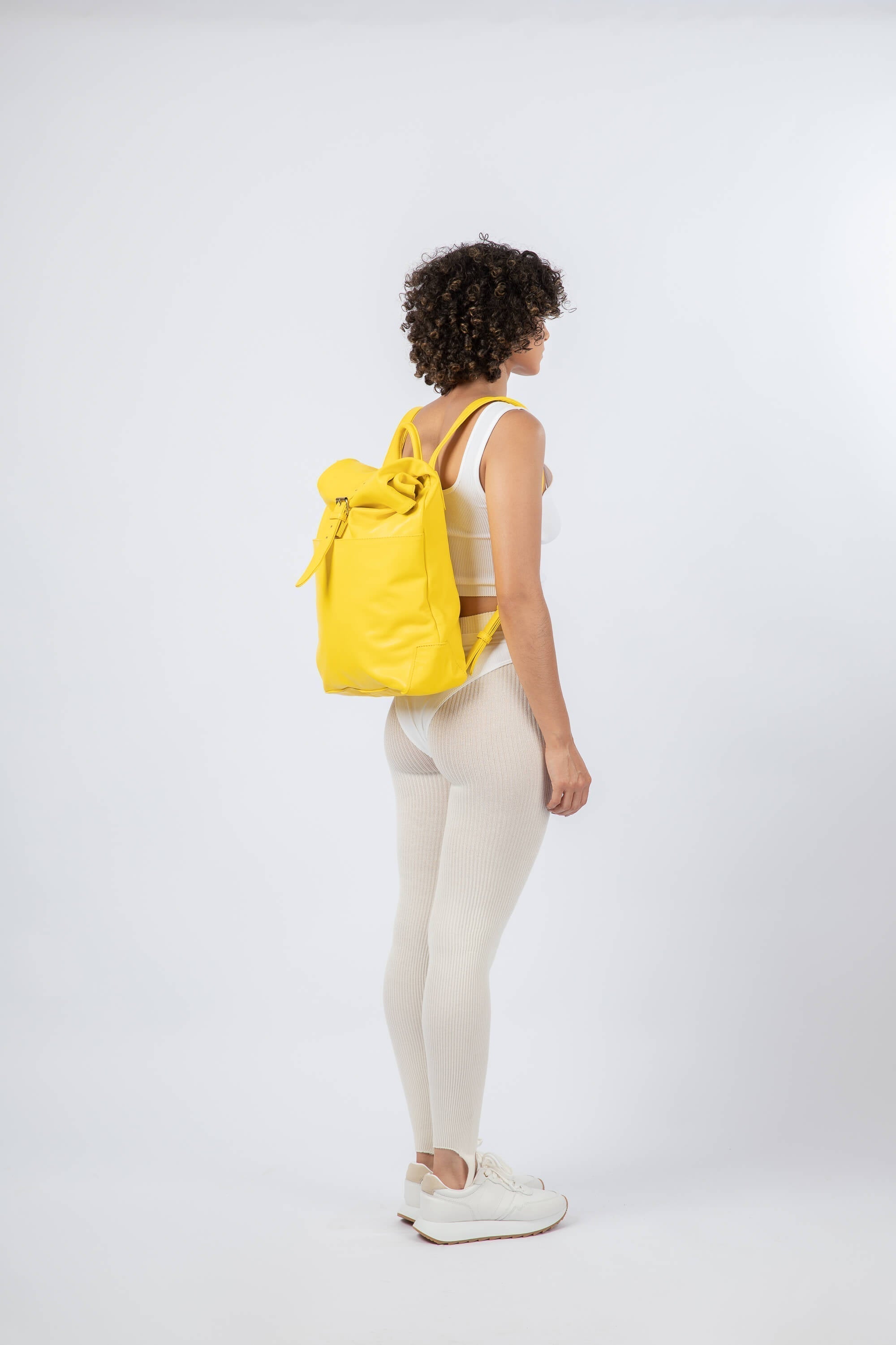 Soft Leather Rolltop Backpack 13