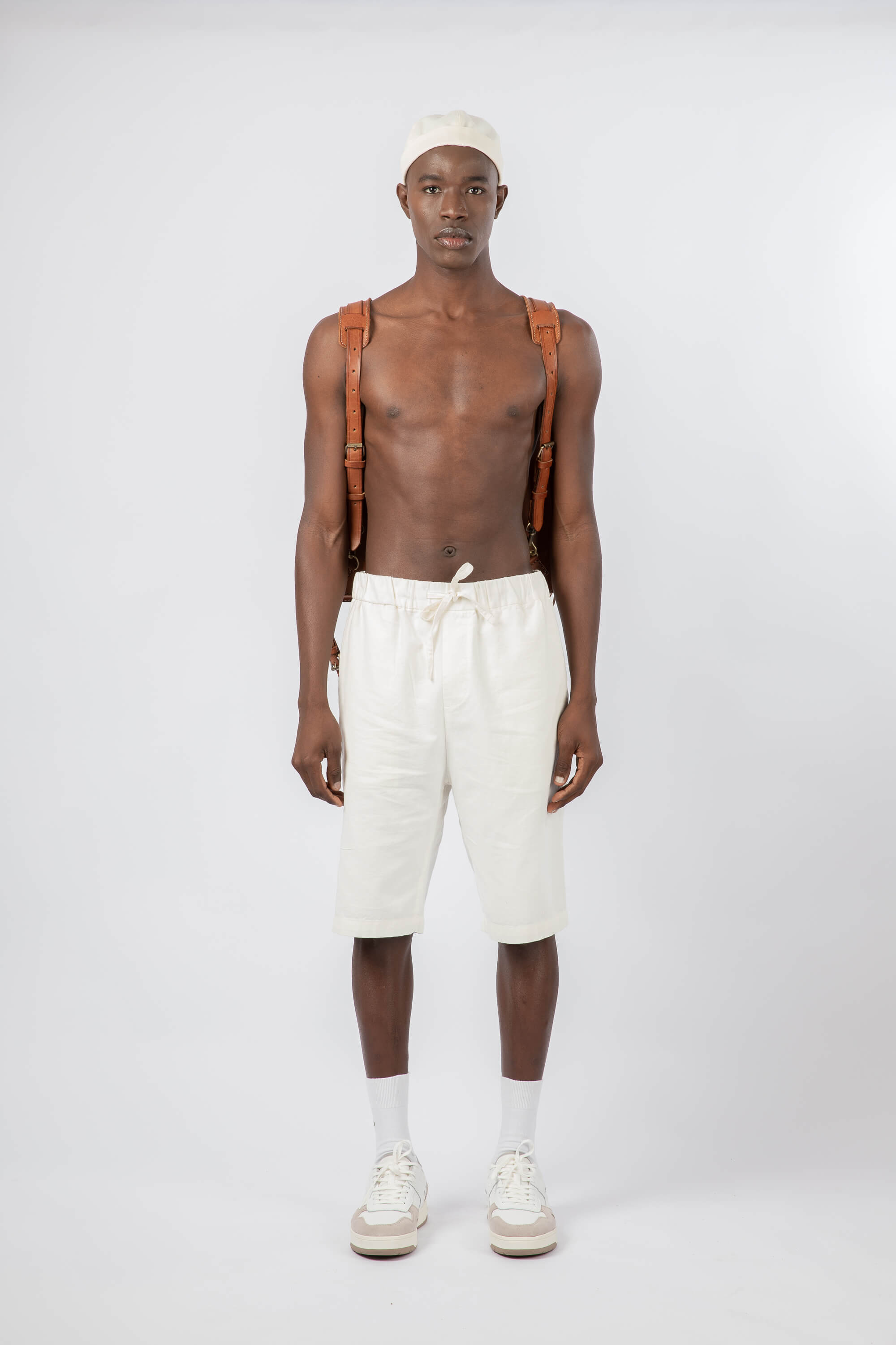 Leather Backpack Straps for Messenger Bag Cognac