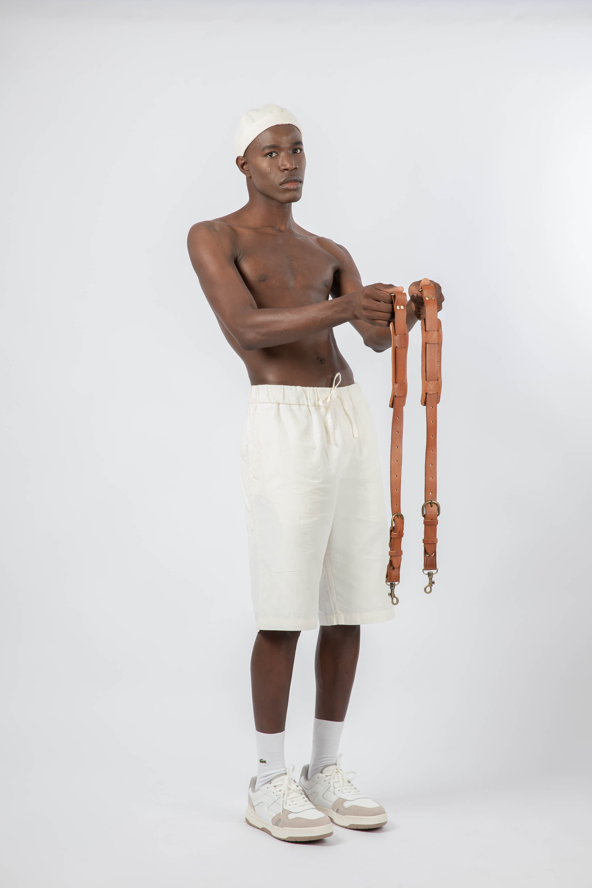 Leather Backpack Straps for Suitcase Cognac