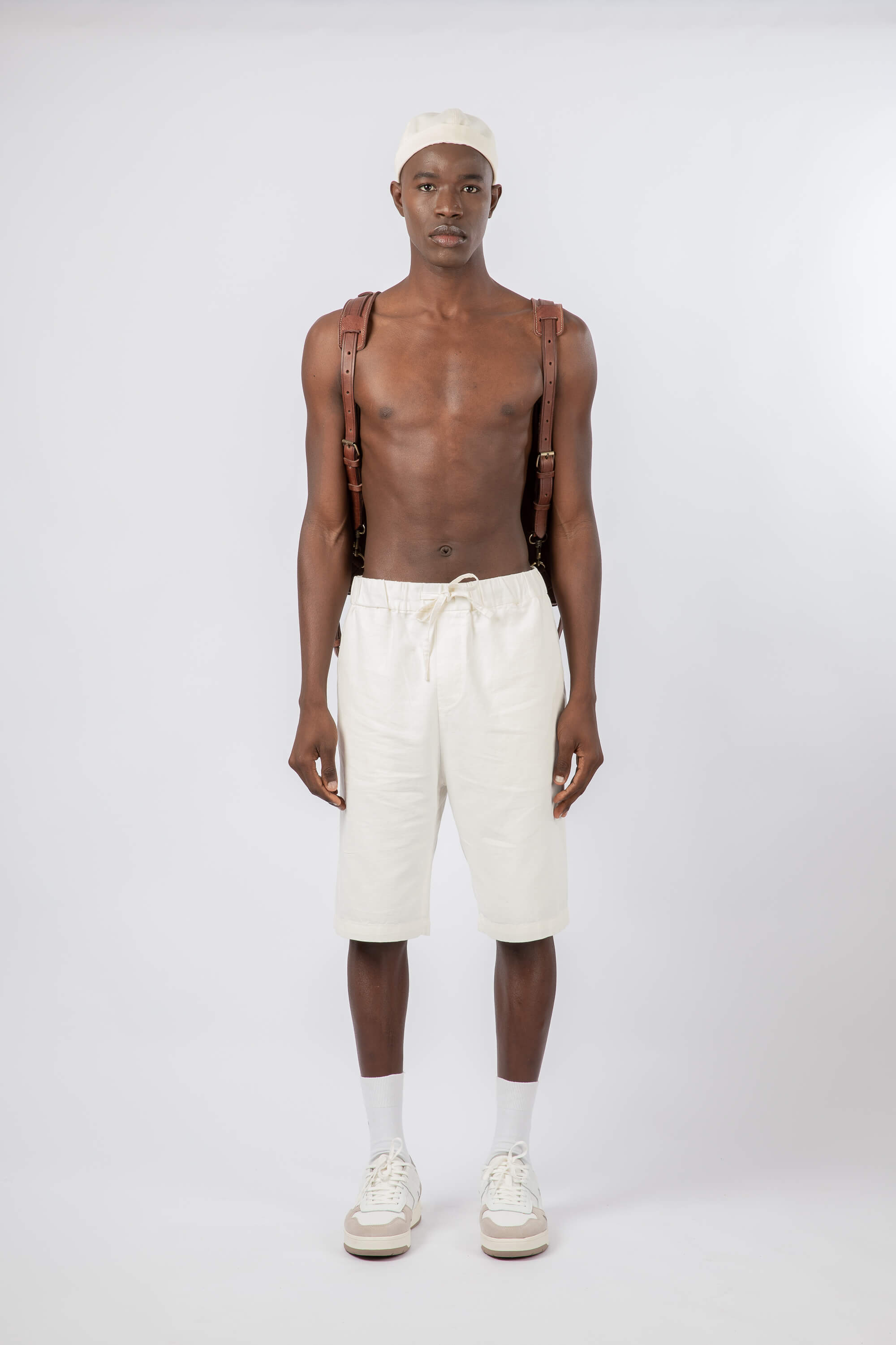 Leather Backpack Straps for Messenger Bag  Chestnut