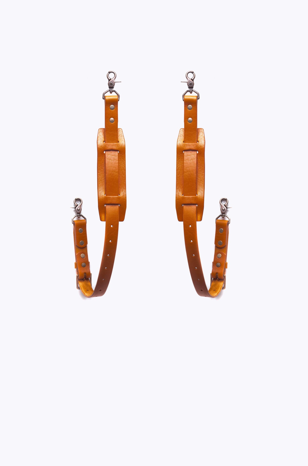 BennyBee Leather Backpack Straps Cognac