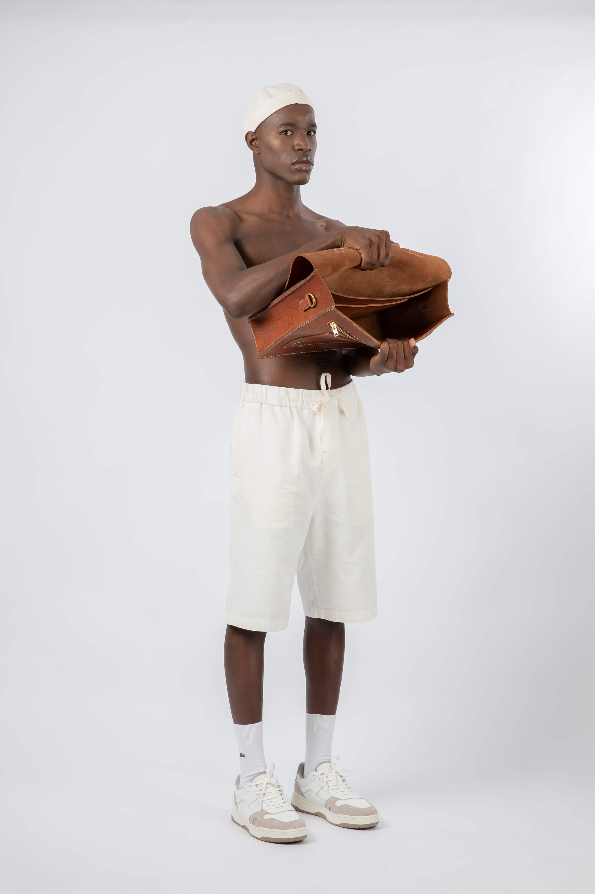 Leather Messenger Bag 15" Black