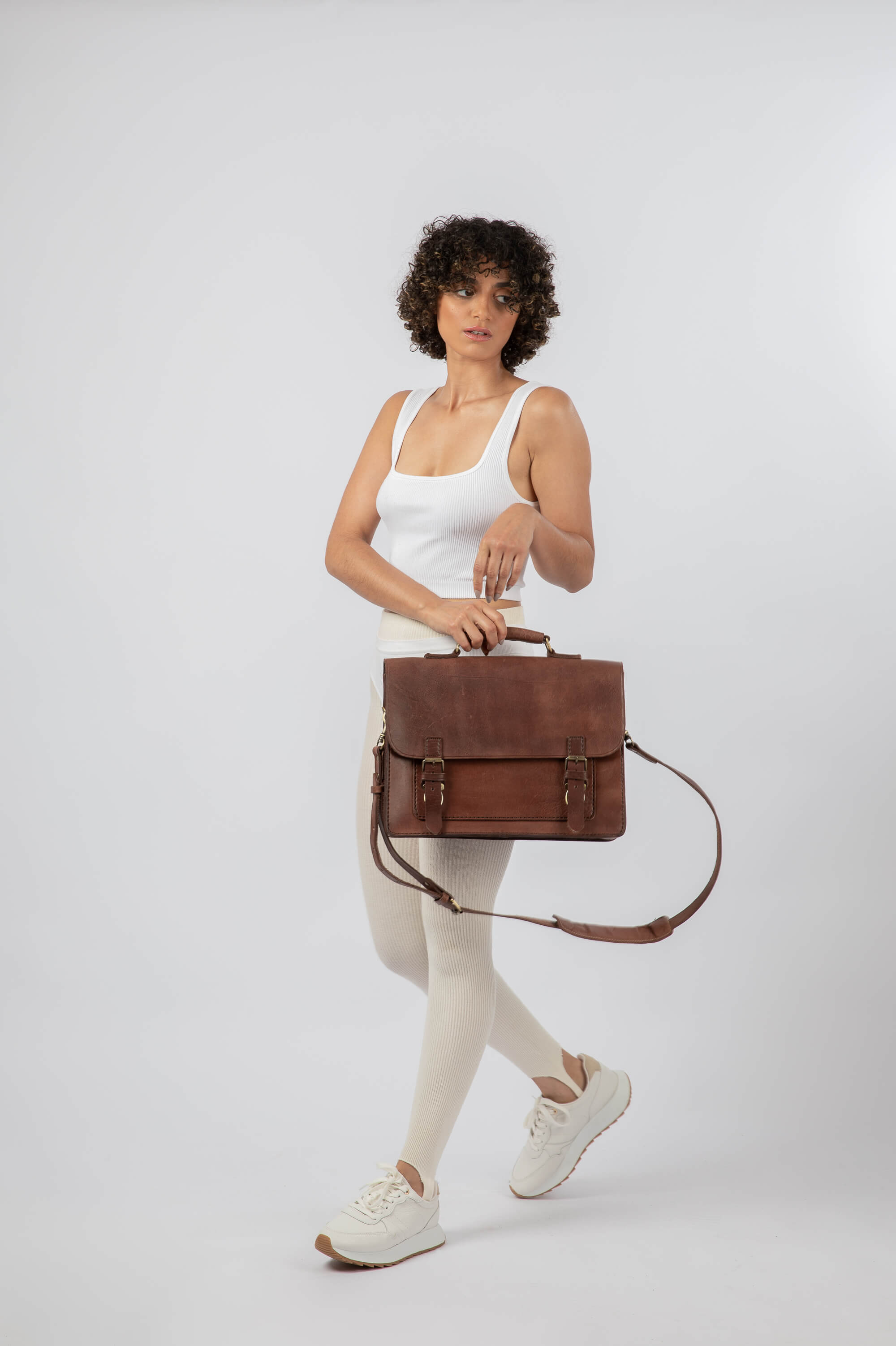 Leather Messenger Bag 13" Chestnut