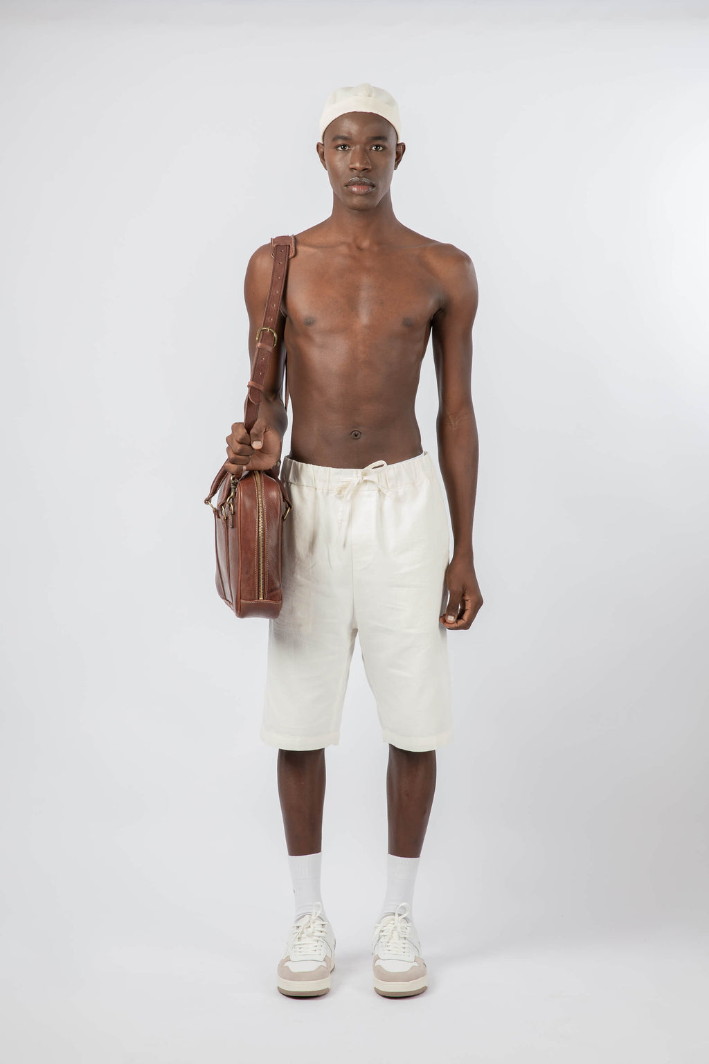 Slim Leather Laptop Bag Chestnut