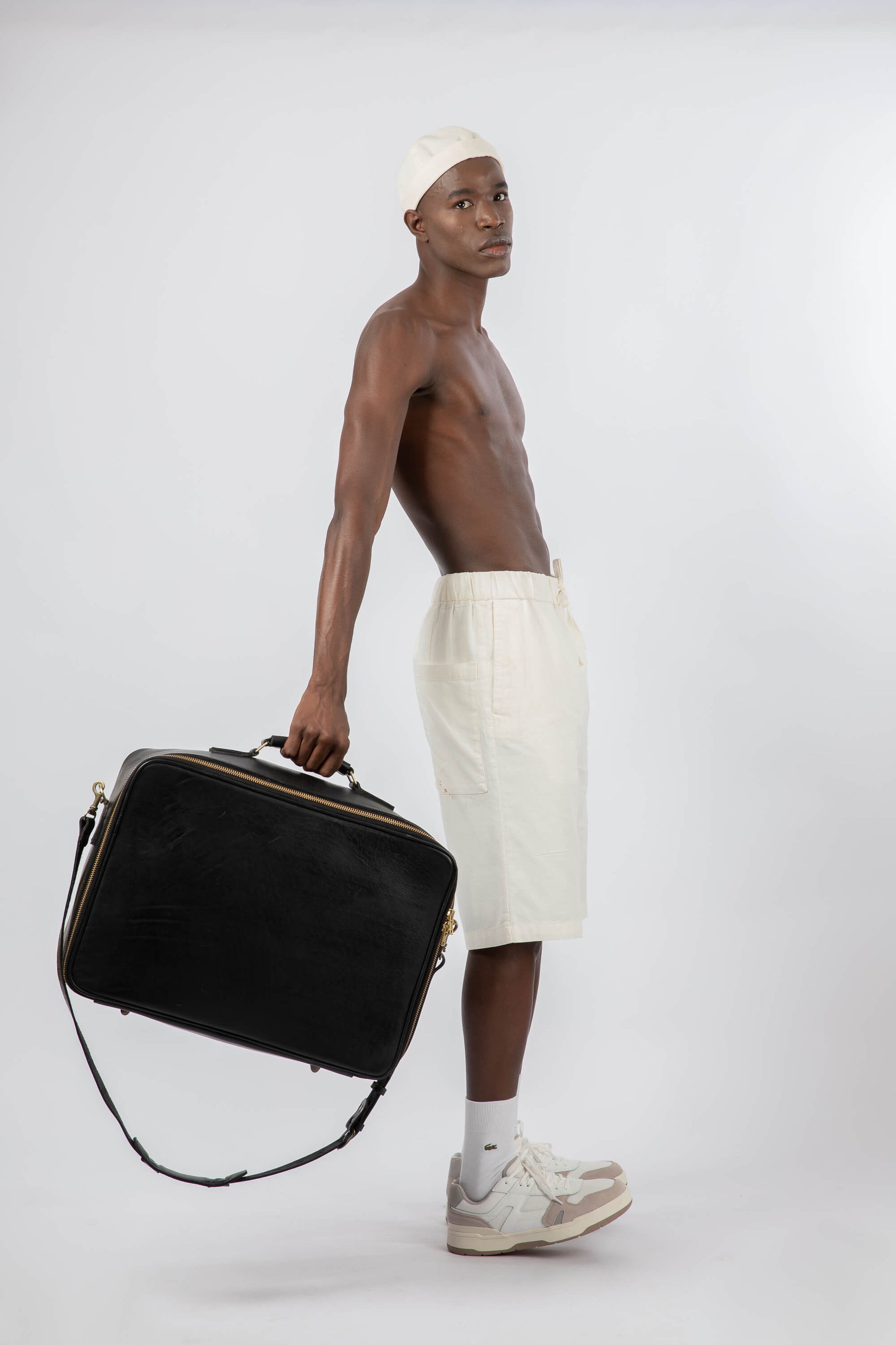 Leather Suitcase Black