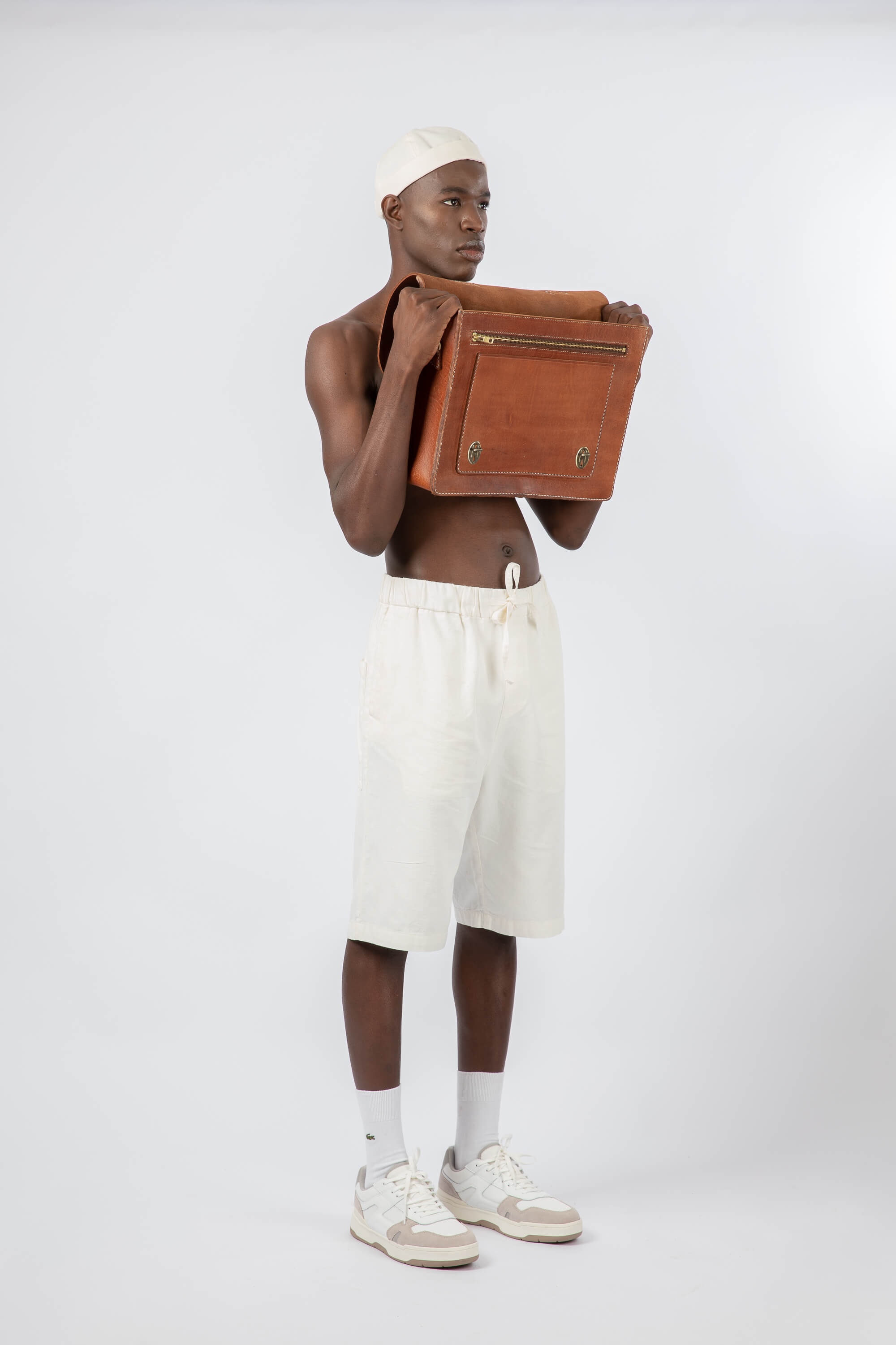 Leather Messenger Bag 15" Chestnut