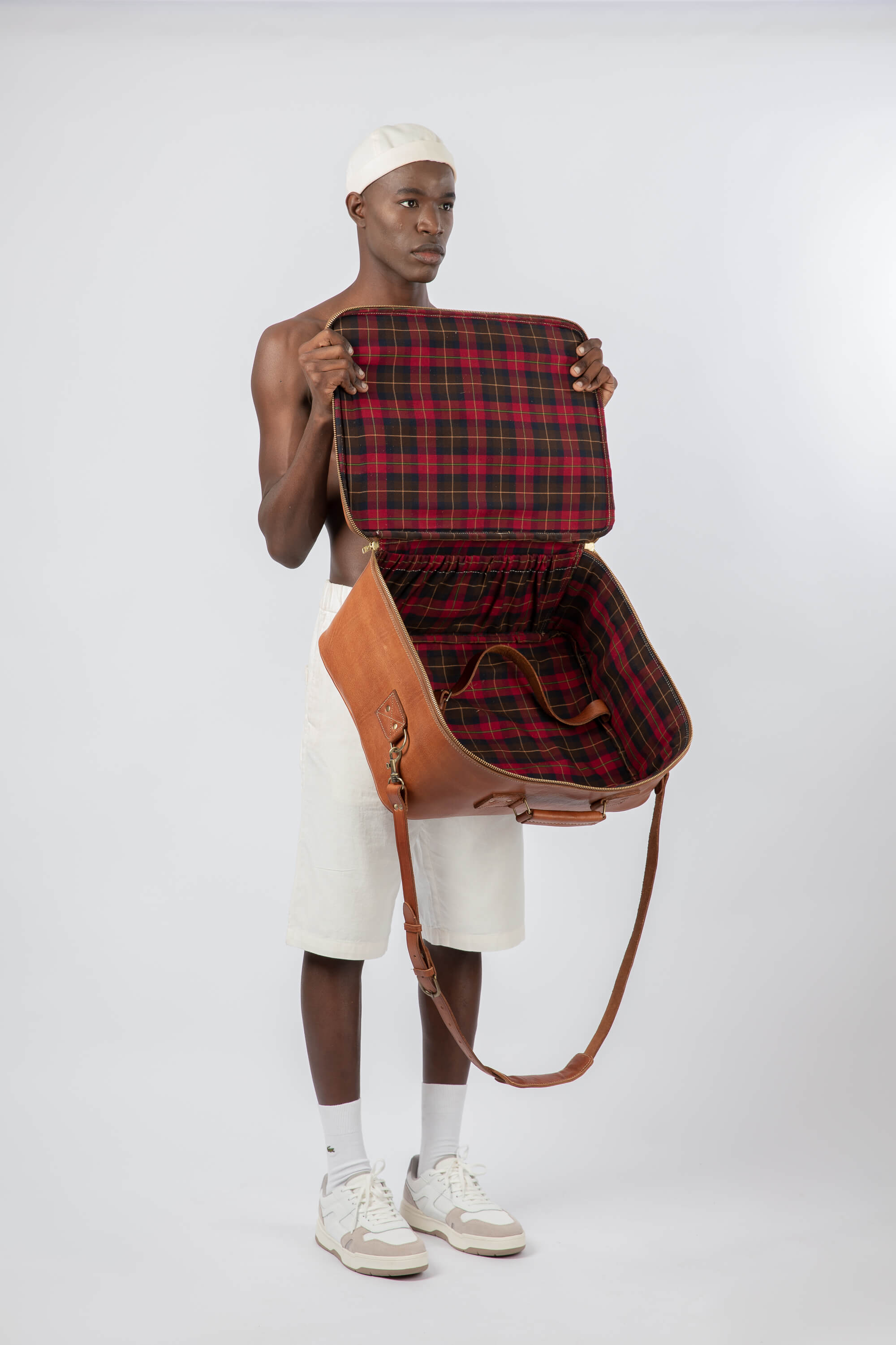 Leather Suitcase Chestnut