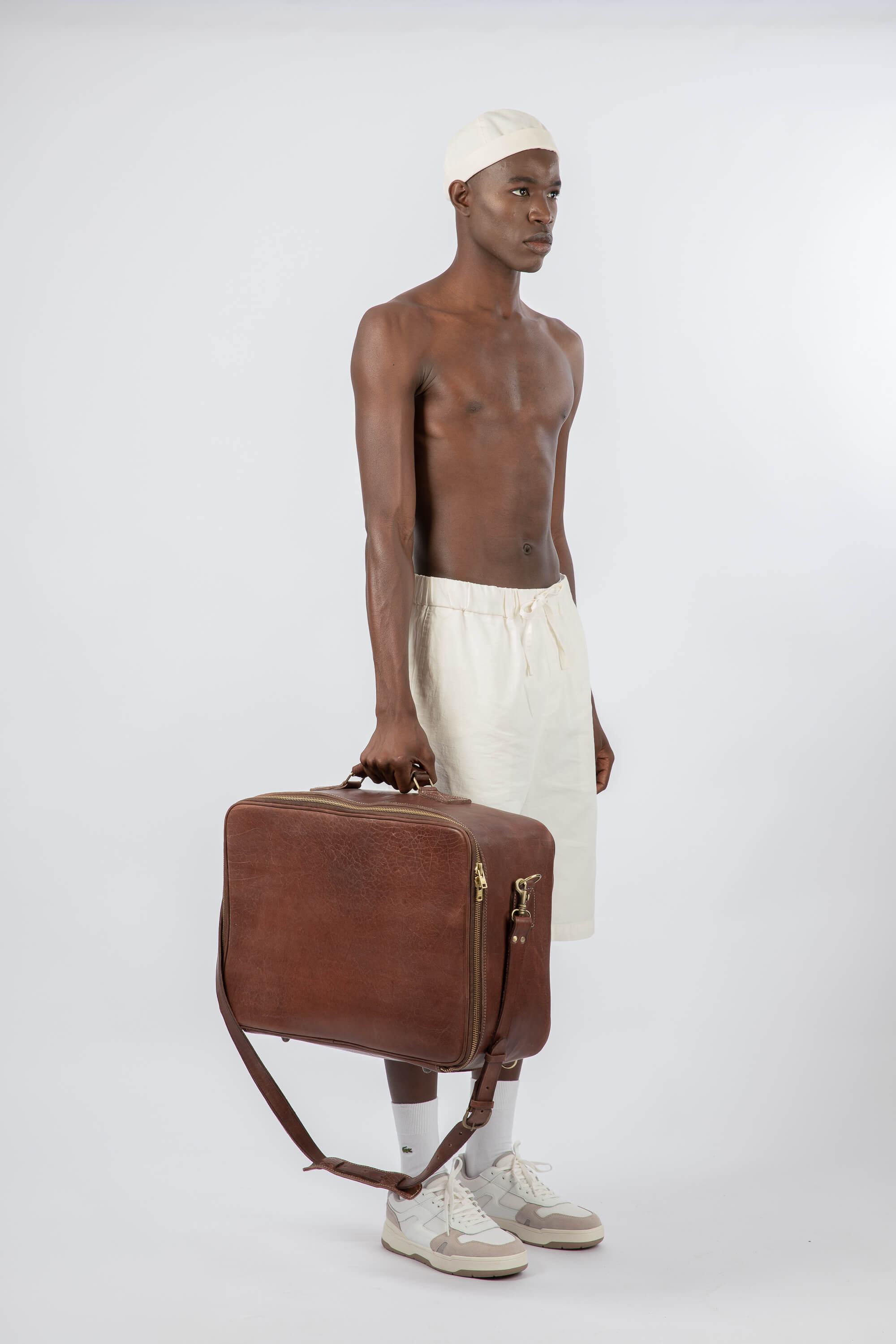 Leather Suitcase Chestnut