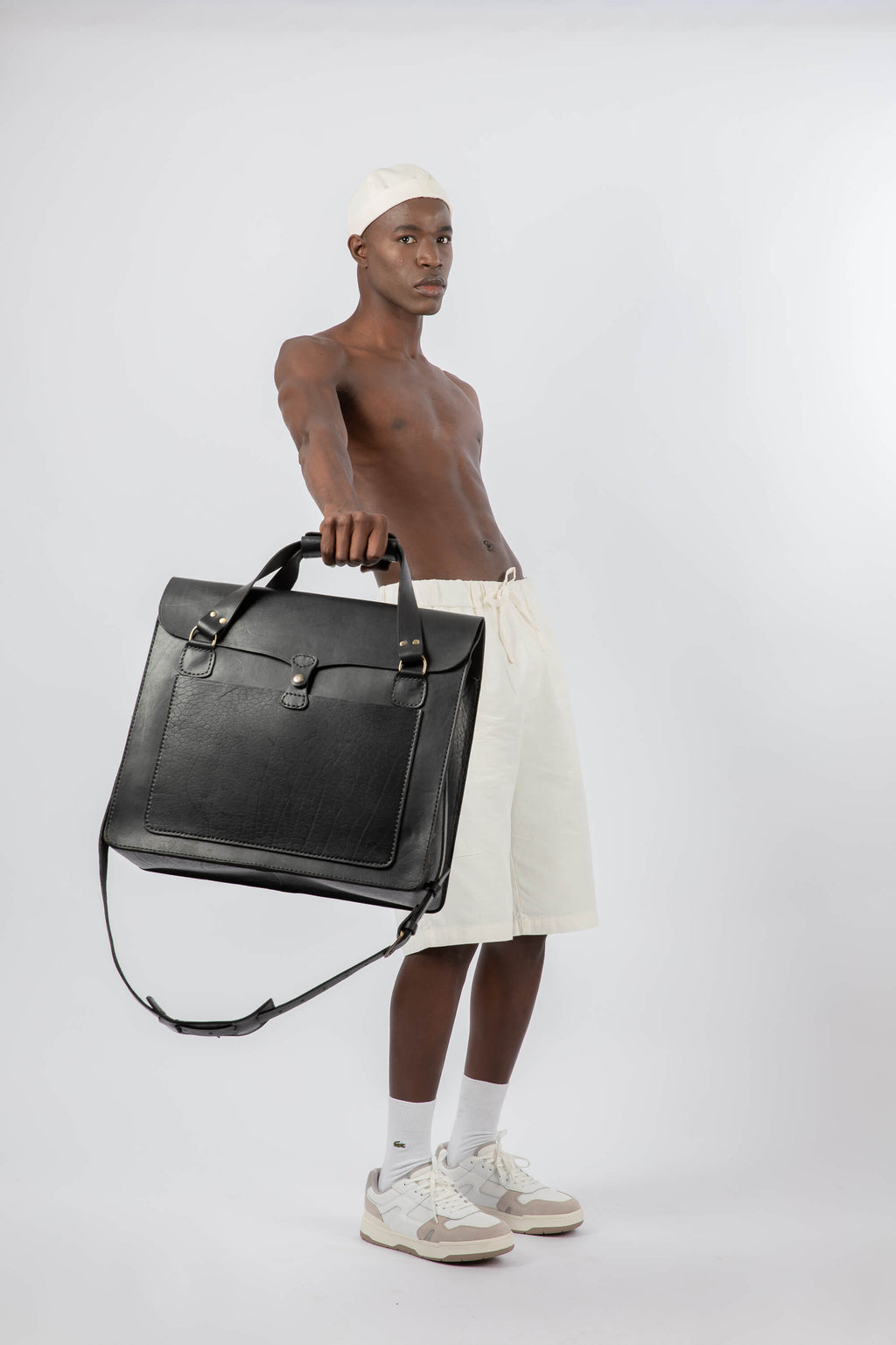 Leather Architect Portfolio Bag Black