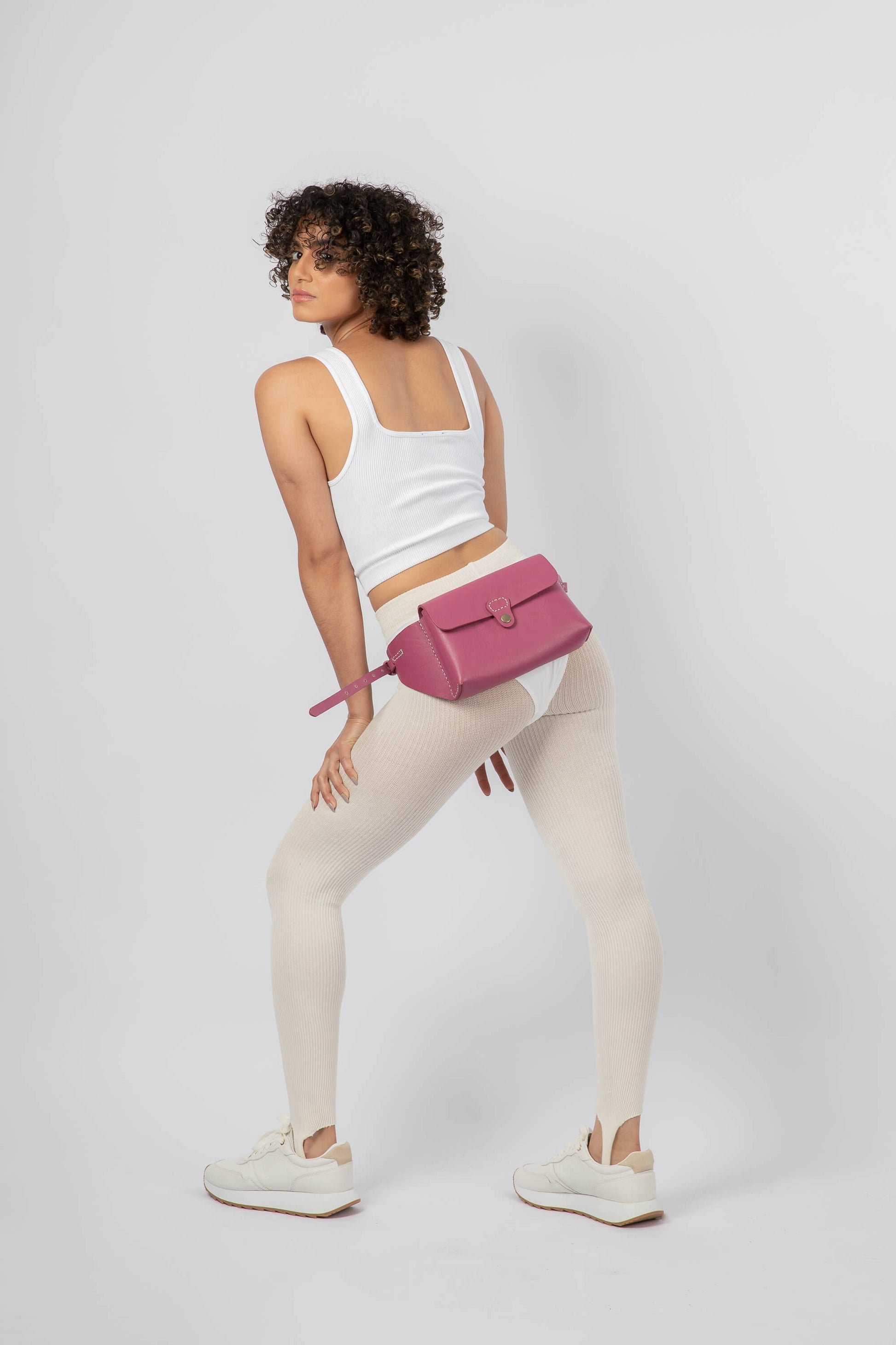 Leather Belt Bag Pink