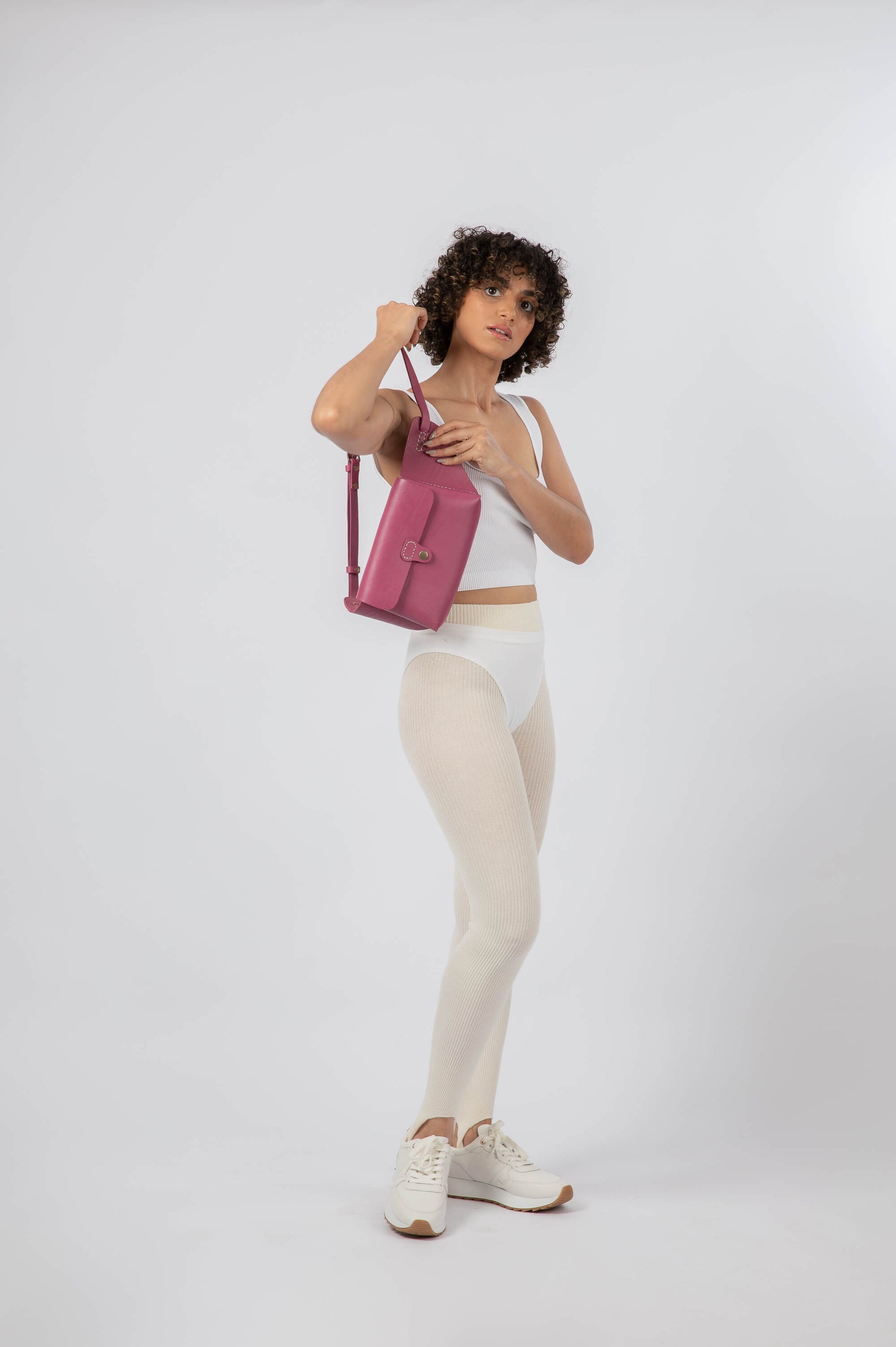 Leather Belt Bag Pink