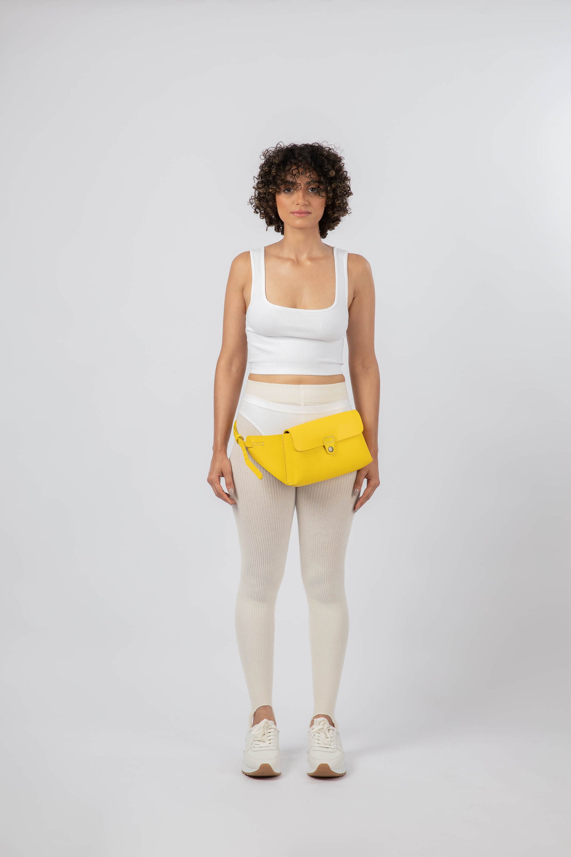 Leather Belt Bag Yellow