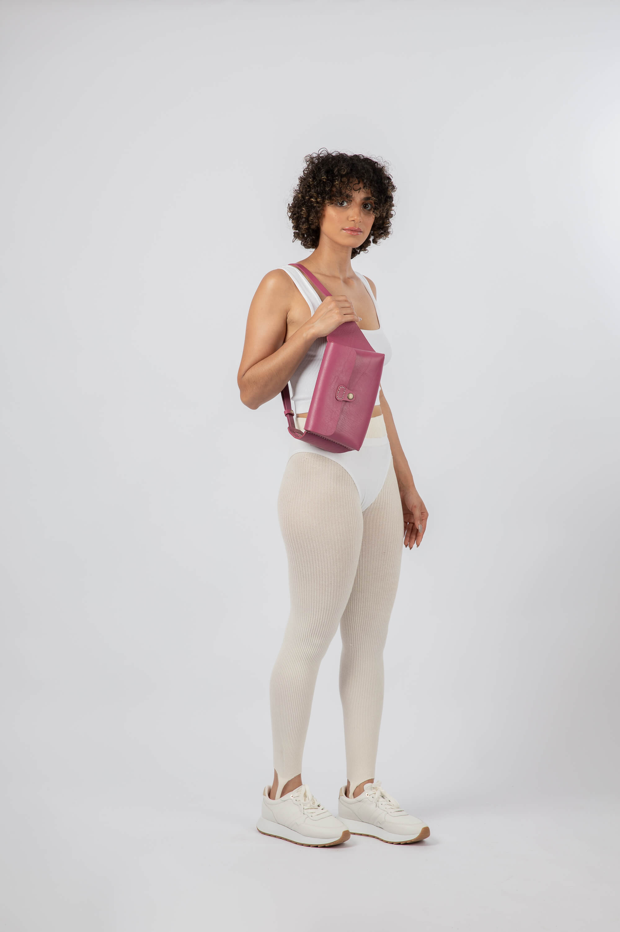 Leather Belt Bag Pink