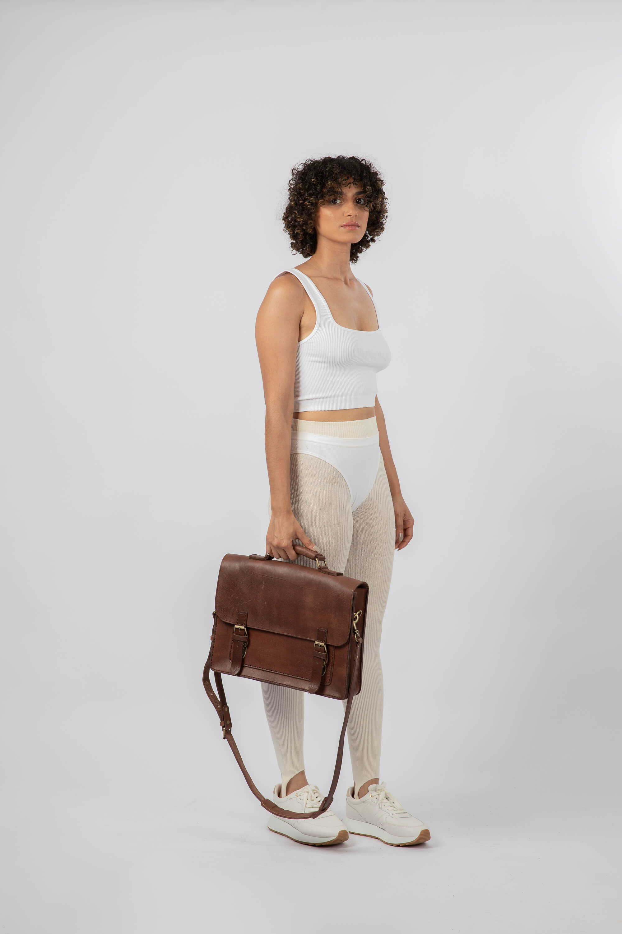 Leather Messenger Bag 13" Chestnut