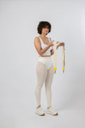 Webbed Cotton Shoulder Strap Off-White and Yellow