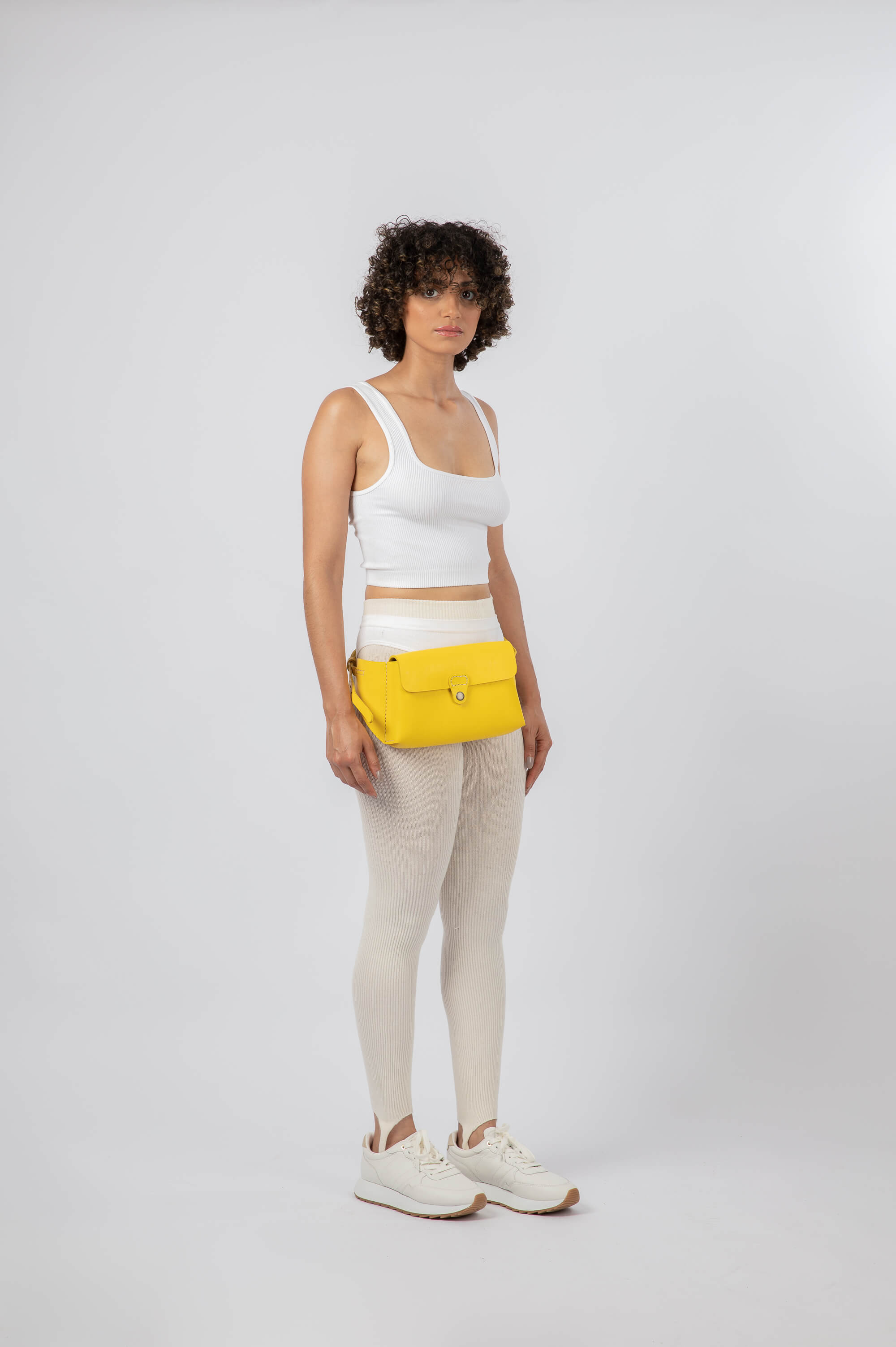 Leather Belt Bag Yellow