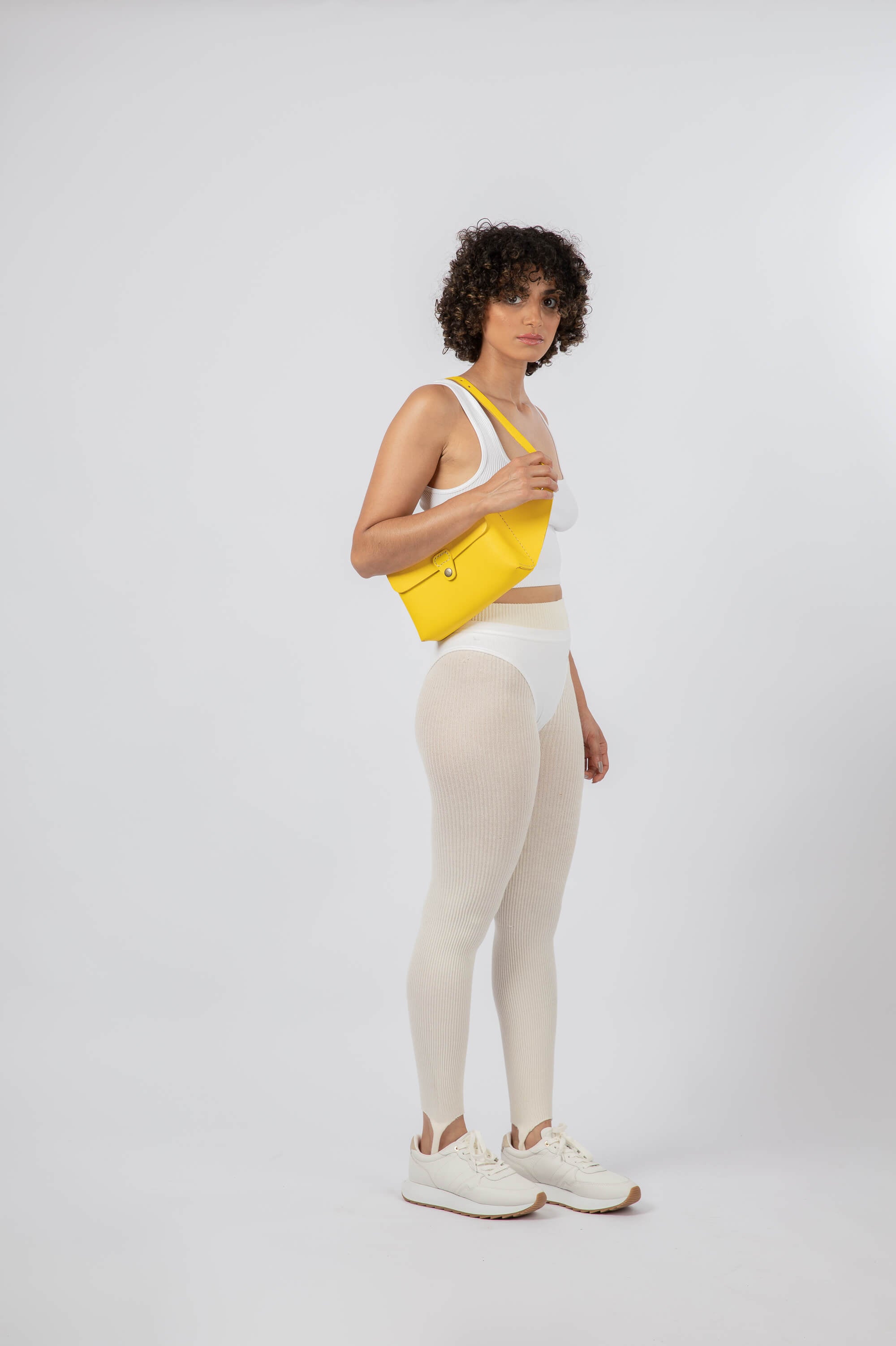 Leather Belt Bag Yellow