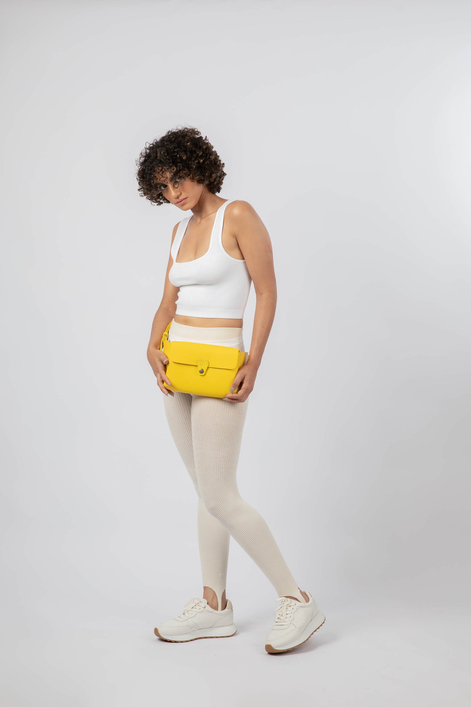 Leather Belt Bag Yellow