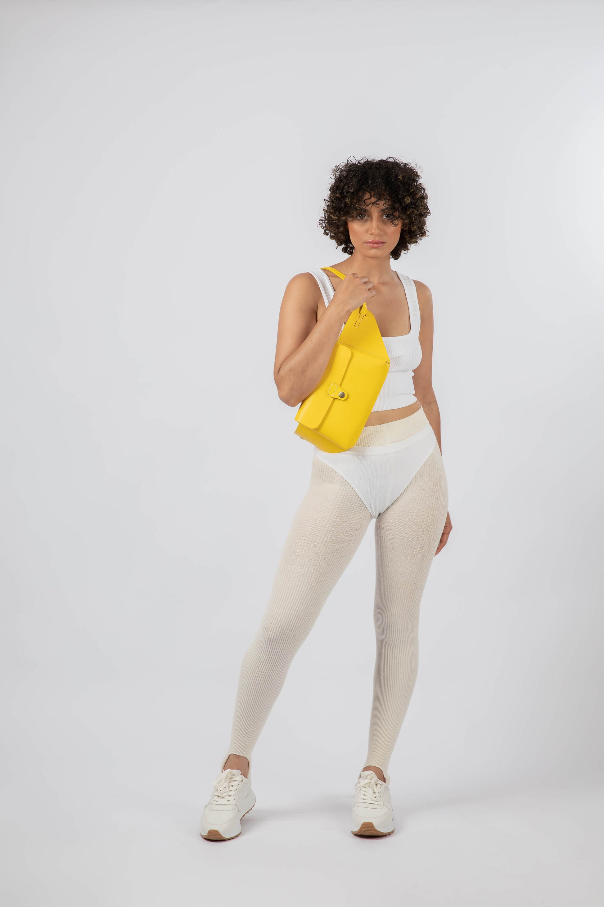 Leather Belt Bag Yellow